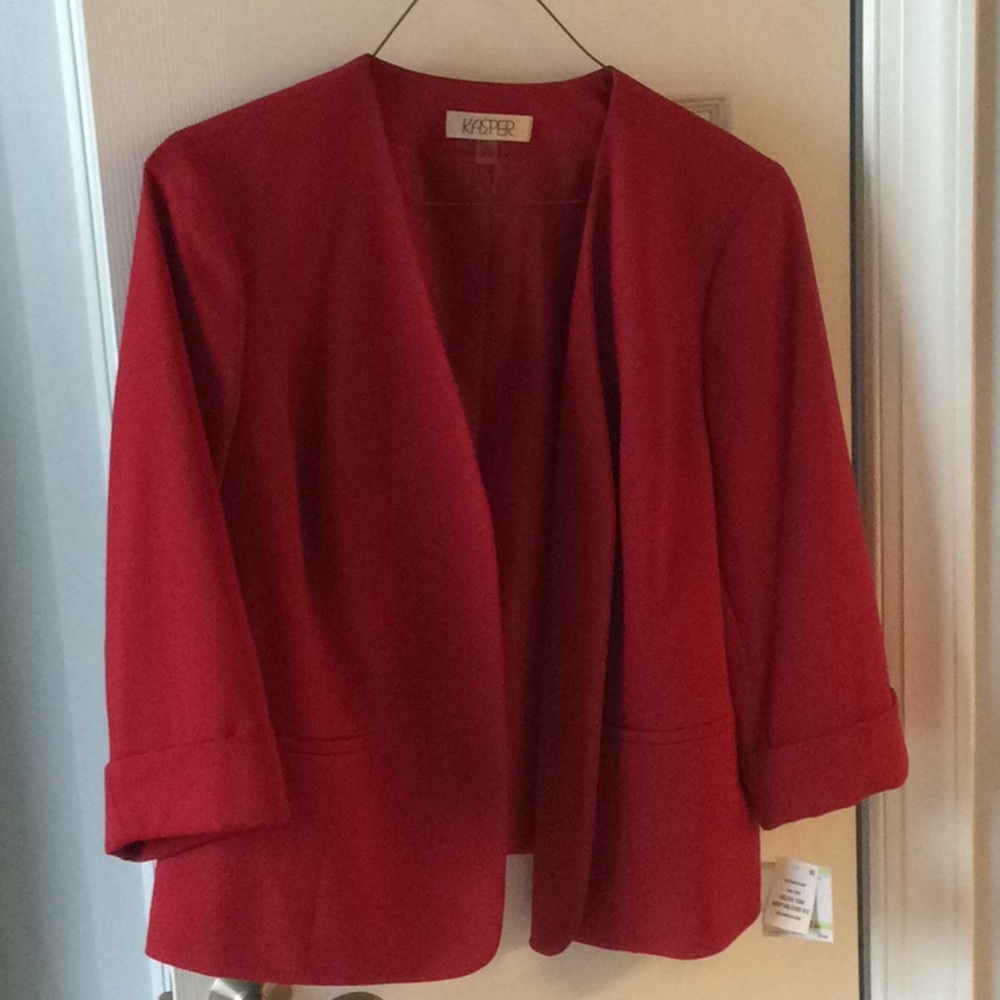 Brand new Kasper suit jacket in Red, fully lined!